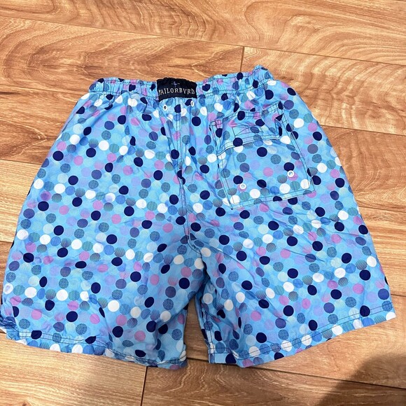 Tailorbyrd Blue Multidots Swim Trunks Bathing Suit Shorts Size S Summer Pool - Picture 7 of 9
